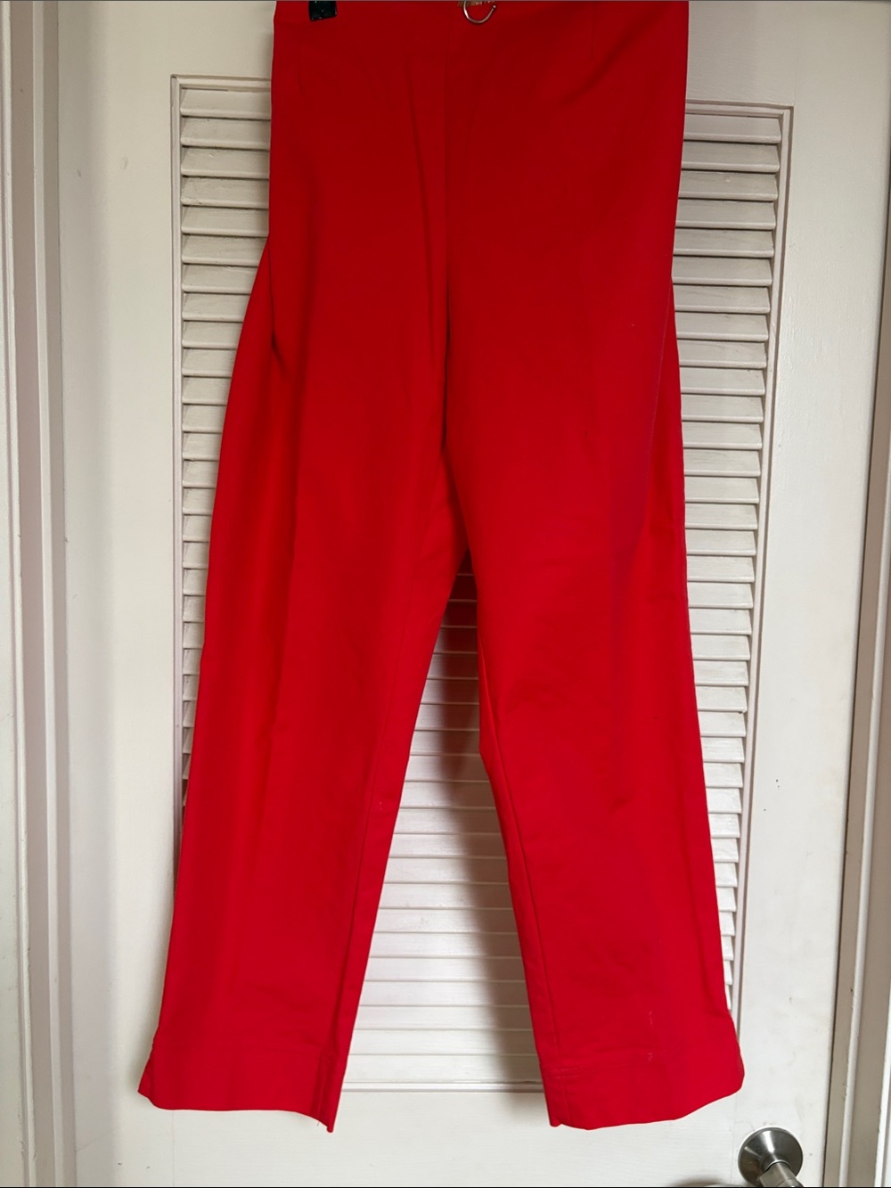 Ellen Tracy Red Cropped Ankle Pants